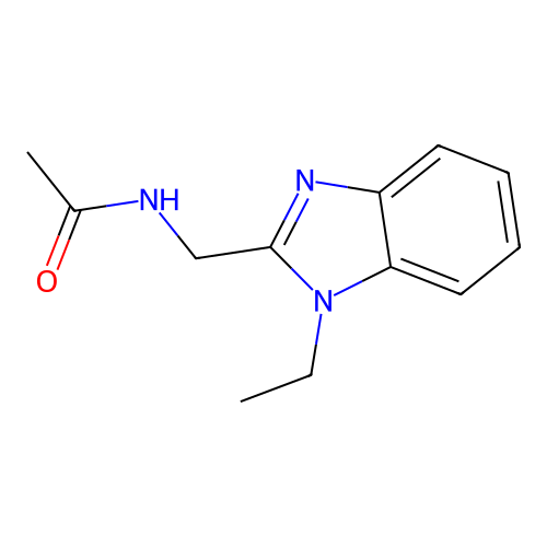 N-[(1-ethylbenzimidazol-2-yl)methyl]acetamide structure