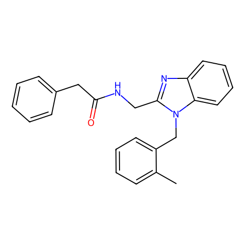 N-((1-(2-methylbenzyl)-1H-benzo[d]imidazol-2-yl)methyl)-2-phenylacetamide structure