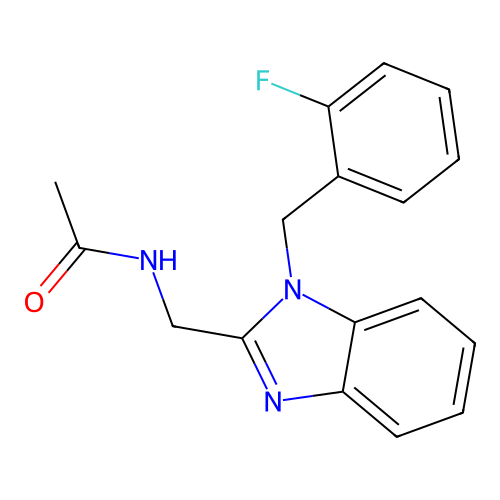 N-{[1-(2-fluorobenzyl)-1H-benzimidazol-2-yl]methyl}acetamide structure