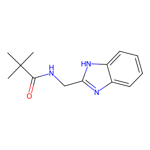 N-(1H-benzimidazol-2-ylmethyl)-2,2-dimethylpropanamide structure