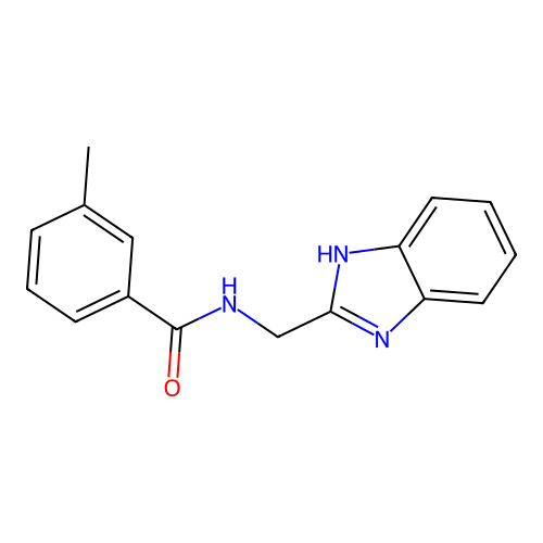 N-(1H-1,3-benzodiazol-2-ylmethyl)-3-methylbenzamide structure