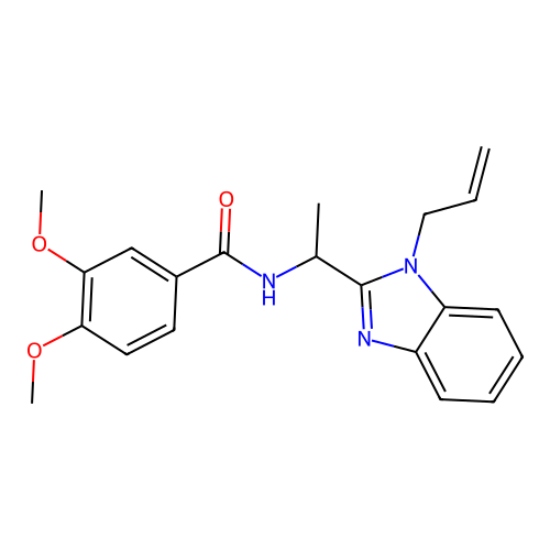 N-(1-(1-allyl-1H-benzo[d]imidazol-2-yl)ethyl)-3,4-dimethoxybenzamide structure