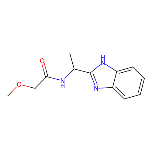 N-[1-(1H-benzimidazol-2-yl)ethyl]-2-methoxyacetamide structure