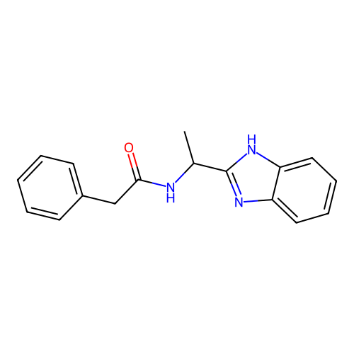 N-[1-(1H-benzimidazol-2-yl)ethyl]-2-phenylacetamide structure