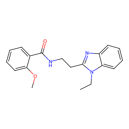 N-[2-(1-ethylbenzimidazol-2-yl)ethyl]-2-methoxybenzamide structure