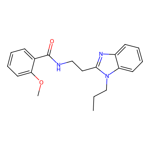 2-methoxy-N-[2-(1-propylbenzimidazol-2-yl)ethyl]benzamide structure