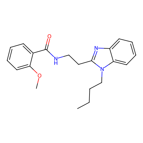N-[2-(1-butyl-1H-benzimidazol-2-yl)ethyl]-2-methoxybenzamide structure