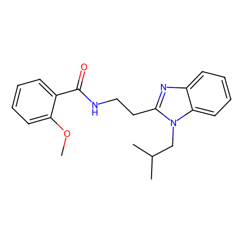 2-methoxy-N-{2-[1-(2-methylpropyl)-1H-benzimidazol-2-yl]ethyl}benzamide structure