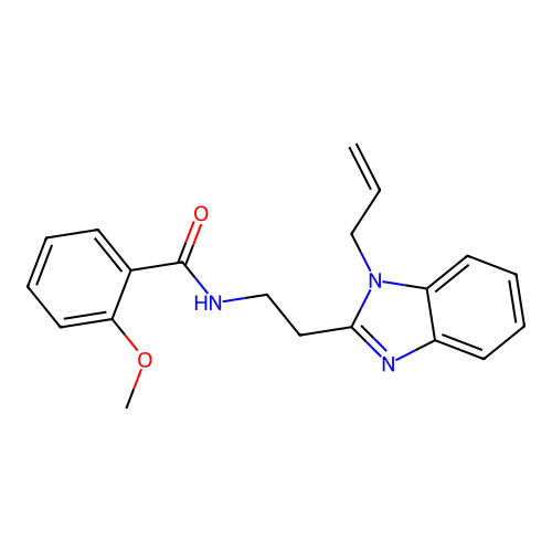 2-methoxy-N-{2-[1-(prop-2-en-1-yl)-1H-1,3-benzodiazol-2-yl]ethyl}benzamide structure