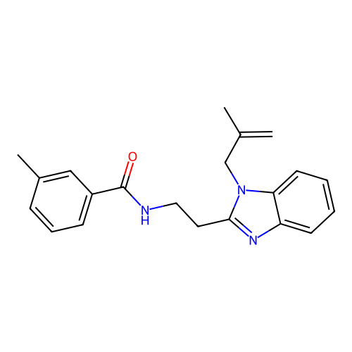 3-methyl-N-(2-(1-(2-methylallyl)-1H-benzo[d]imidazol-2-yl)ethyl)benzamide structure