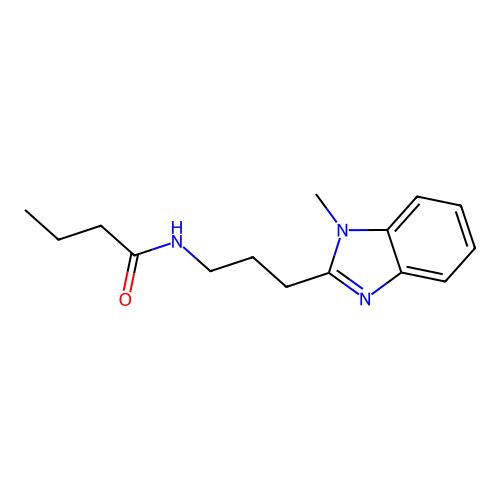 N-[3-(1-methylbenzimidazol-2-yl)propyl]butanamide structure