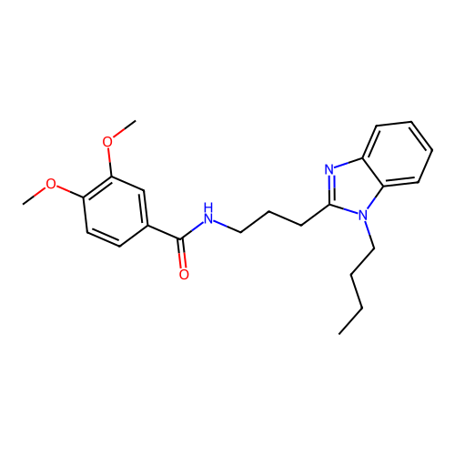 N-[3-(1-butyl-1H-benzimidazol-2-yl)propyl]-3,4-dimethoxybenzamide structure