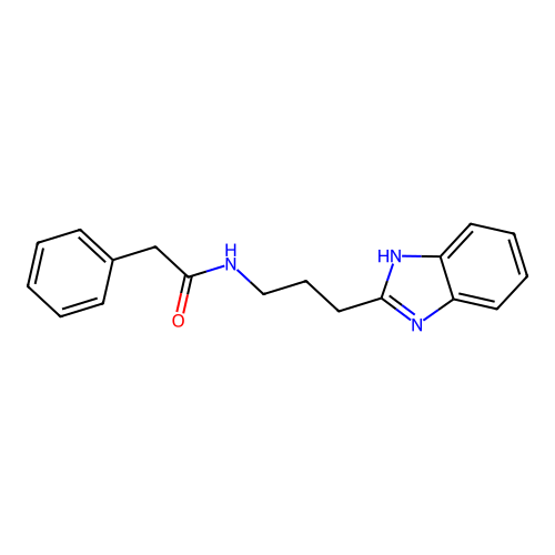 N-[3-(1H-benzimidazol-2-yl)propyl]-2-phenylacetamide structure