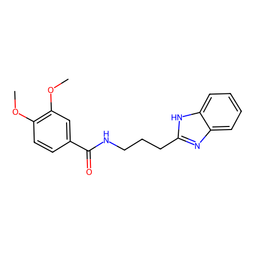 N-[3-(1H-benzimidazol-2-yl)propyl]-3,4-dimethoxybenzamide structure