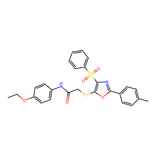 N-(4-ethoxyphenyl)-2-((4-(phenylsulfonyl)-2-(p-tolyl)oxazol-5-yl)thio)acetamide structure