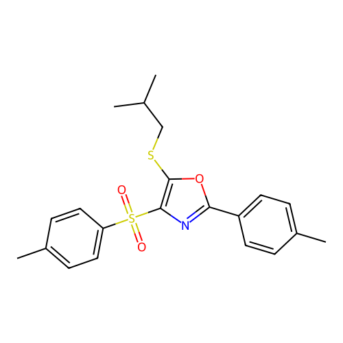 5-(Isobutylthio)-2-(p-tolyl)-4-tosyloxazole structure