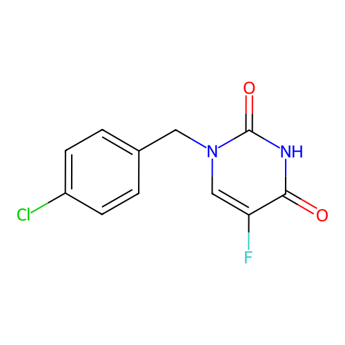 Uracil, 1-(p-chlorobenzyl)-5-fluoro- structure