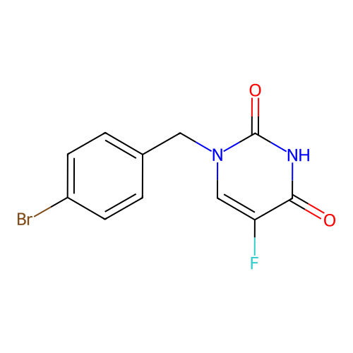 Uracil, 1-(p-bromobenzyl)-5-fluoro- structure
