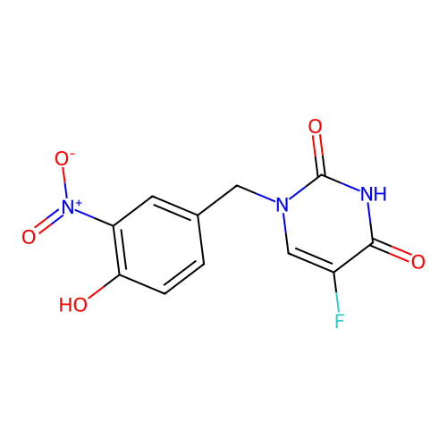 Uracil, 5-fluoro-1-(4-hydroxy-3-nitrobenzyl)- structure