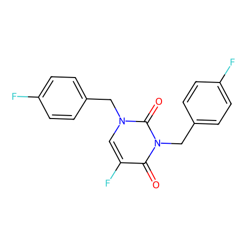 5-Fluoro-1,3-bis[(4-fluorophenyl)methyl]pyrimidine-2,4-dione structure