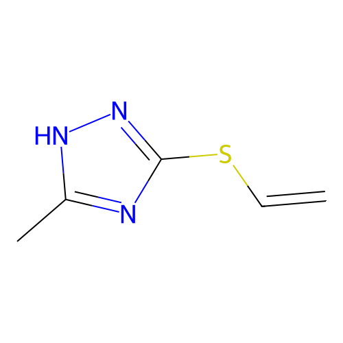 1H-1,2,4-Triazole, 3-(ethenylthio)-5-methyl- structure