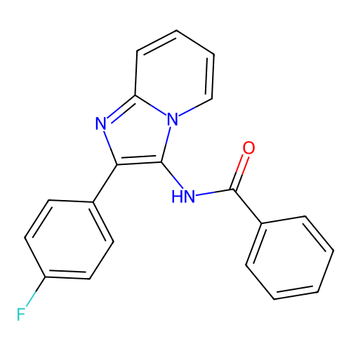N-[2-(4-fluorophenyl)imidazo[1,2-a]pyridin-3-yl]benzamide structure