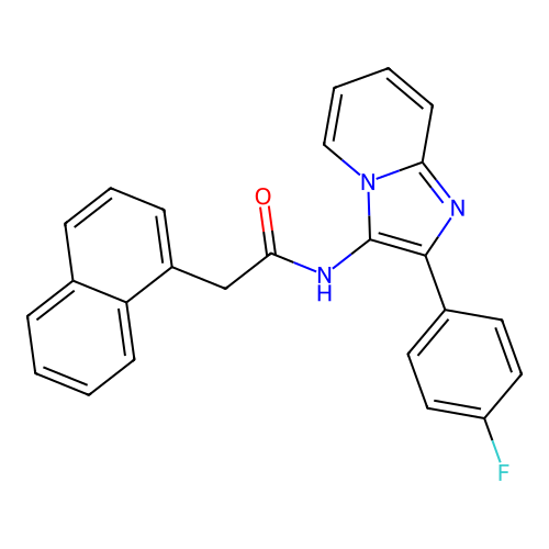 N-(2-(4-fluorophenyl)imidazo[1,2-a]pyridin-3-yl)-2-(naphthalen-1-yl)acetamide structure