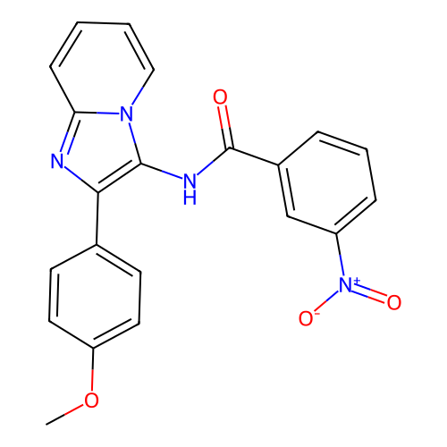 N-[2-(4-methoxyphenyl)imidazo[1,2-a]pyridin-3-yl]-3-nitrobenzamide structure