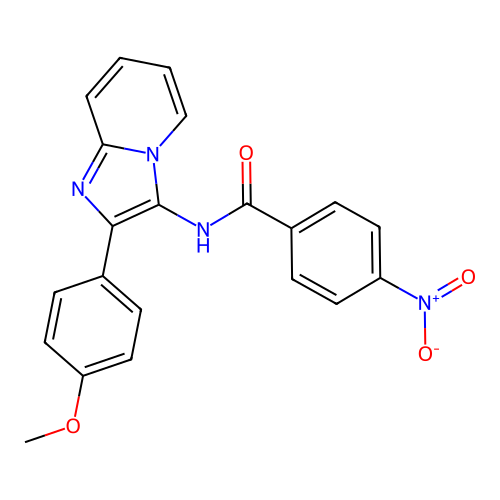 N-[2-(4-methoxyphenyl)imidazo[1,2-a]pyridin-3-yl]-4-nitrobenzamide structure