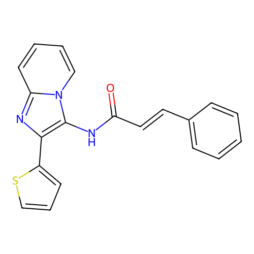 (2Z)-3-Phenyl-N-[2-(thiophen-2-YL)imidazo[1,2-A]pyridin-3-YL]prop-2-enamide structure