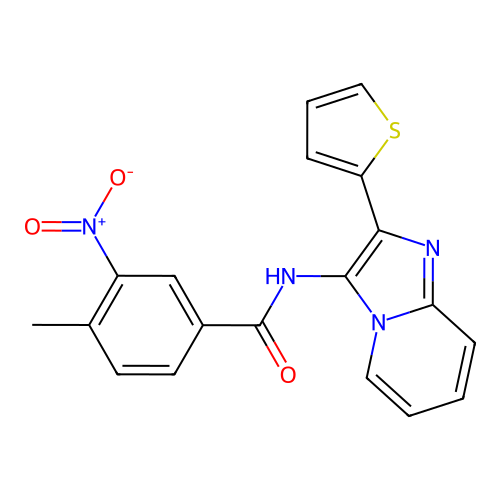 4-Methyl-3-nitro-N-[2-(thiophen-2-YL)imidazo[1,2-A]pyridin-3-YL]benzamide structure