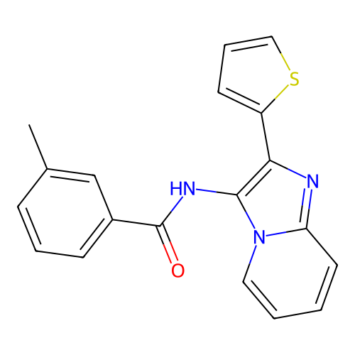 3-Methyl-N-[2-(thiophen-2-YL)imidazo[1,2-A]pyridin-3-YL]benzamide structure