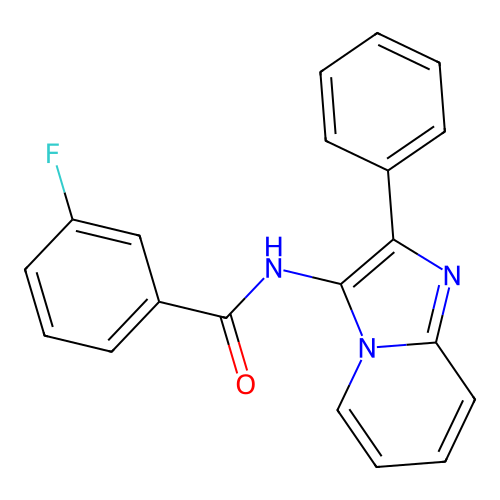 3-Fluoro-N-{2-phenylimidazo[1,2-A]pyridin-3-YL}benzamide structure