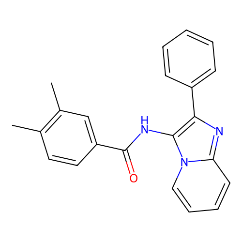 3,4-dimethyl-N-(2-phenylimidazo[1,2-a]pyridin-3-yl)benzamide structure