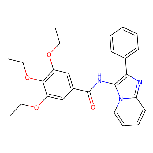 3,4,5-triethoxy-N-(2-phenylimidazo[1,2-a]pyridin-3-yl)benzamide structure