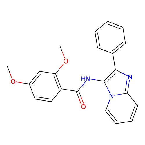2,4-dimethoxy-N-(2-phenylimidazo[1,2-a]pyridin-3-yl)benzamide structure