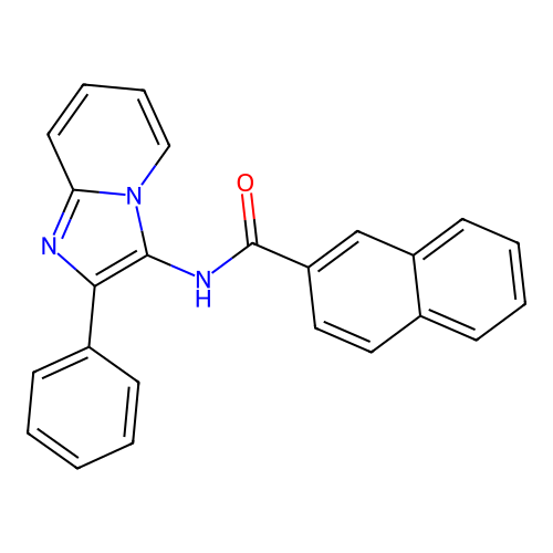 N-(2-phenylimidazo[1,2-a]pyridin-3-yl)-2-naphthamide structure