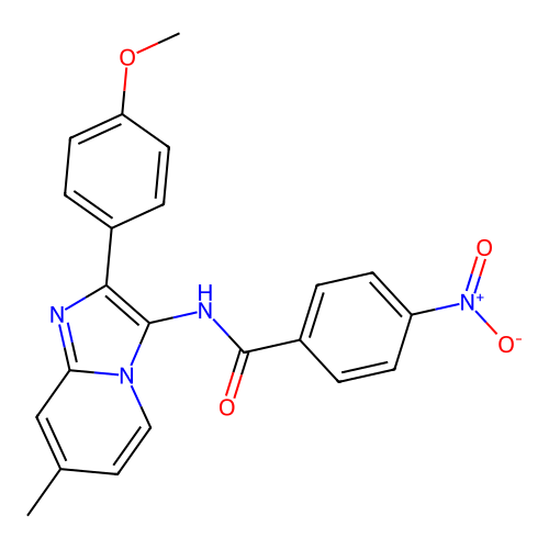 N-[2-(4-methoxyphenyl)-7-methylimidazo[1,2-a]pyridin-3-yl]-4-nitrobenzamide structure