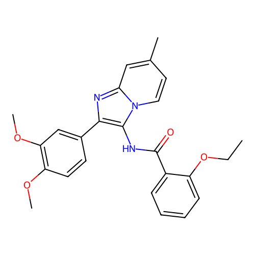 N-(2-(3,4-dimethoxyphenyl)-7-methylimidazo[1,2-a]pyridin-3-yl)-2-ethoxybenzamide structure