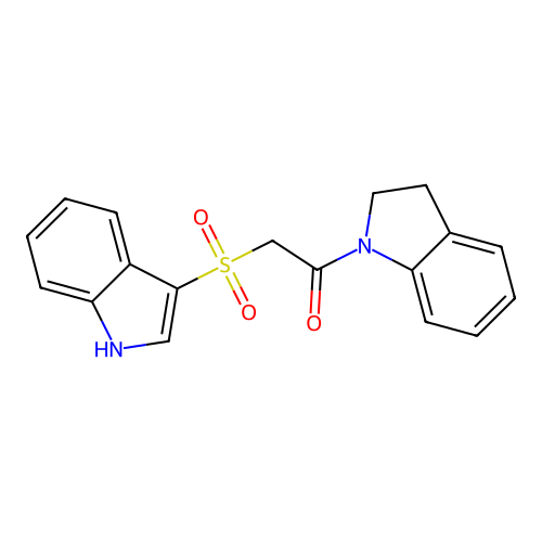 2-((1H-indol-3-yl)sulfonyl)-1-(indolin-1-yl)ethanone structure