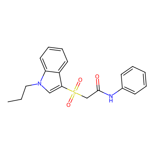 N-phenyl-2-[(1-propyl-1H-indol-3-yl)sulfonyl]acetamide structure