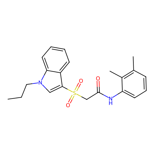 N-(2,3-dimethylphenyl)-2-((1-propyl-1H-indol-3-yl)sulfonyl)acetamide structure