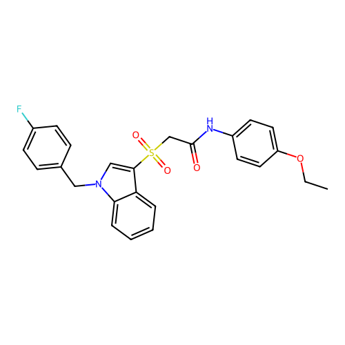 N-(4-ethoxyphenyl)-2-((1-(4-fluorobenzyl)-1H-indol-3-yl)sulfonyl)acetamide structure