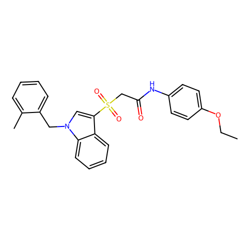 N-(4-ethoxyphenyl)-2-((1-(2-methylbenzyl)-1H-indol-3-yl)sulfonyl)acetamide structure
