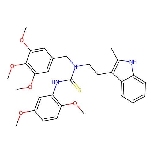 1-(2,5-DIMETHOXYPHENYL)-3-[2-(2-METHYL-1H-INDOL-3-YL)ETHYL]-3-[(3,4,5-TRIMETHOXYPHENYL)METHYL]THIOUREA structure
