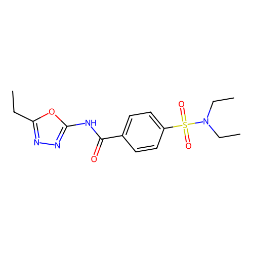 4-(diethylsulfamoyl)-N-(5-ethyl-1,3,4-oxadiazol-2-yl)benzamide structure