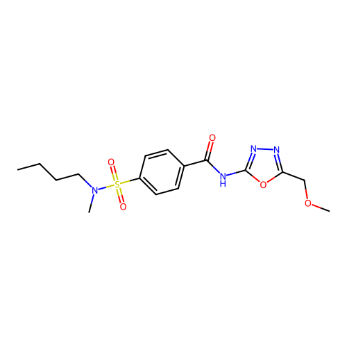 4-[butyl(methyl)sulfamoyl]-N-[5-(methoxymethyl)-1,3,4-oxadiazol-2-yl]benzamide structure