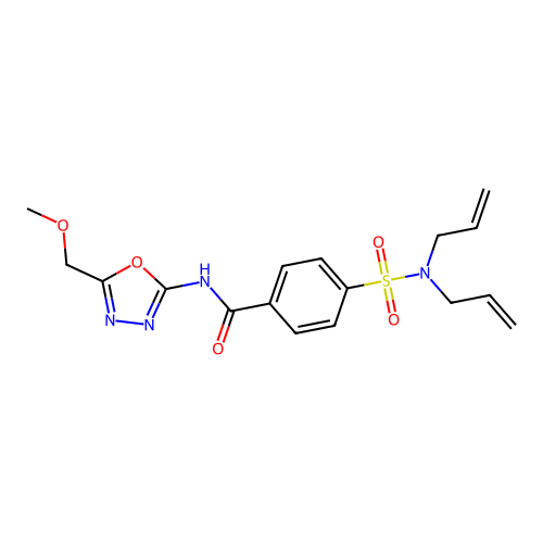 4-(N,N-diallylsulfamoyl)-N-(5-(methoxymethyl)-1,3,4-oxadiazol-2-yl)benzamide structure
