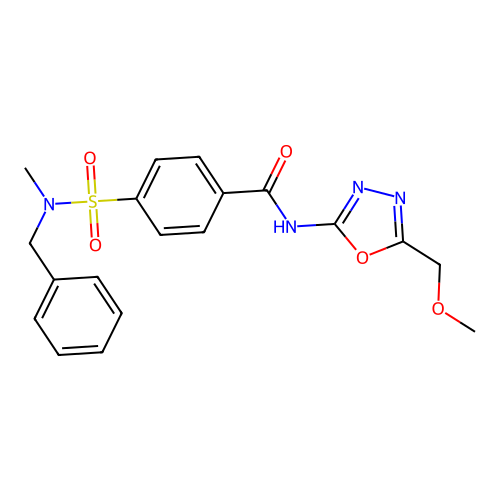 4-[benzyl(methyl)sulfamoyl]-N-[5-(methoxymethyl)-1,3,4-oxadiazol-2-yl]benzamide structure