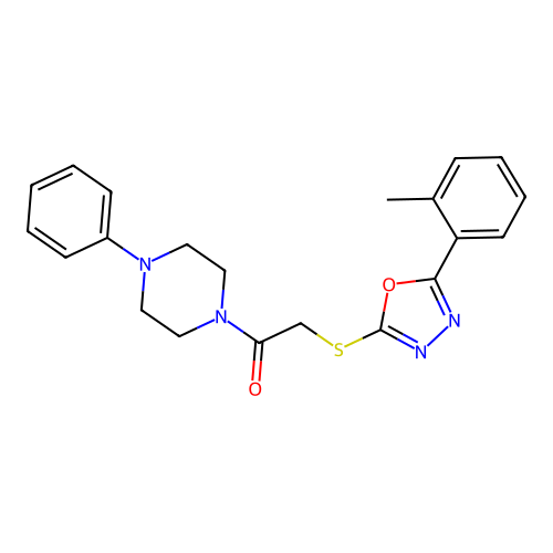 1-(4-Phenylpiperazin-1-yl)-2-((5-(o-tolyl)-1,3,4-oxadiazol-2-yl)thio)ethanone structure